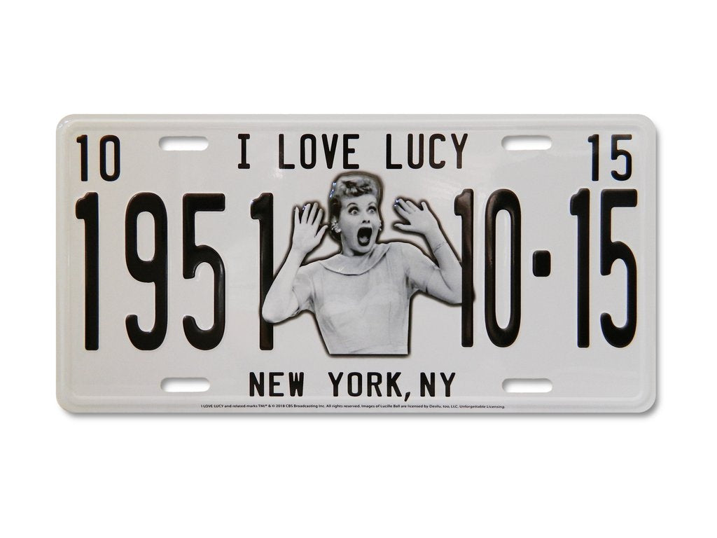 I Love Lucy Anniversary License Plate